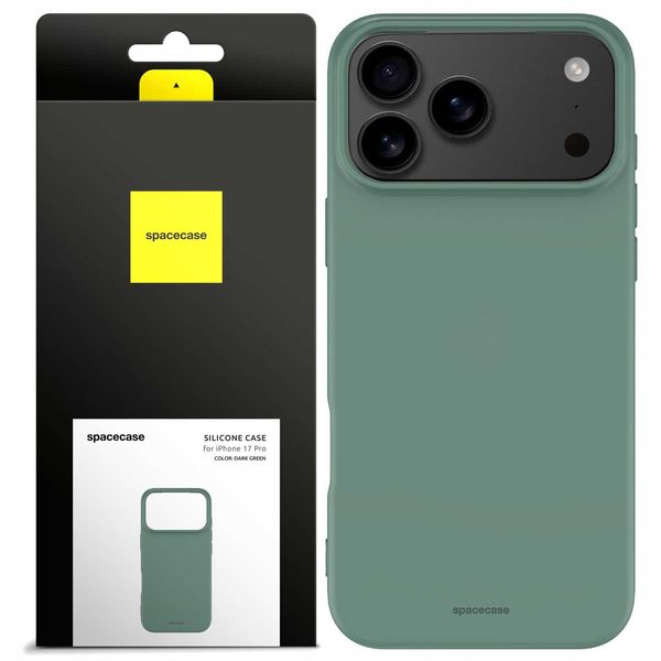 Spacecase Silicone Case 3.0 iPhone 17 Pro dark green zdjęcie 1