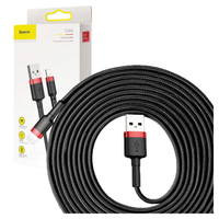 Kabel Lightning USB Baseus Cafule 2A 3m (czarno-czerwony)
