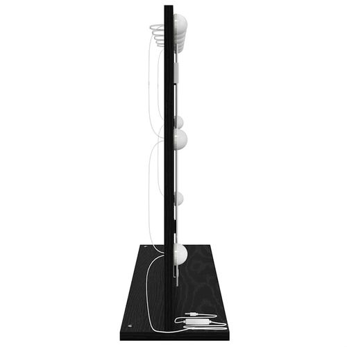 Lustro toaletowe Ze LED Lights Czarny Dąb 80 x 15 x 18 cm na Arena.pl