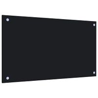 Panel ochronny do kuchni, czarny, 70x40 cm, szkło hartowane