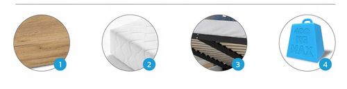 Łóżko 140x200 + materac podnoszone PANAMA PM na Arena.pl