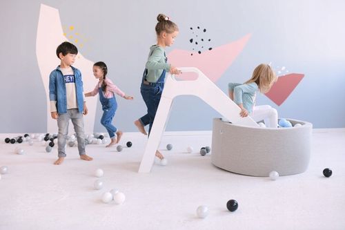 Suchy Basen z Kulkami 90x30 dla Dzieci Szary Smart 200 piłek MISIOO na Arena.pl