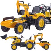 FALK Traktor na Pedały Komatsu Koparko-Ładowarka z Przyczepą 3-7 lat
