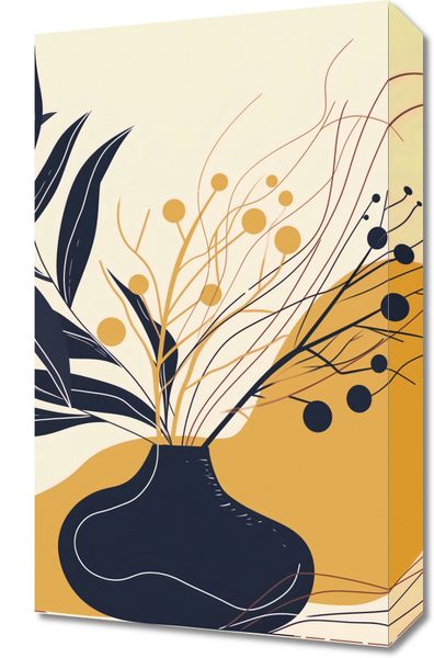 Obraz 30x50cm Spokój Ciemnych Liści zdjęcie 1