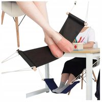 Hamak na Nogi pod Biurko MINI Podnóżek Podwieszany Biurkowy do Biura Czarny