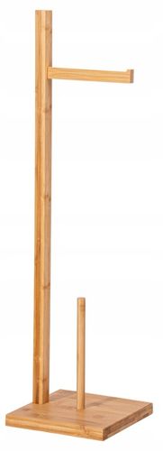 STOJAK NA PAPIER TOALETOWY ZAPAS DREWNIANY UCHWYT BAMBUSOWY DO na Arena.pl