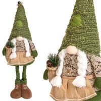 Skrzat Dziewczynka ŚWIĄTECZNY gnom LEŚNY na święta KRASNAL dekoracja JUMI