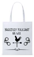 Dla Policjanta Policjantki Torba Eco Biała Shopper Z Nadrukiem Ze Zdjęciem