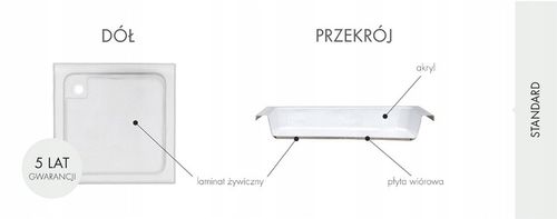 Schedpol Brodzik EKO 2.0 80x80x16 cm 3.320 na Arena.pl