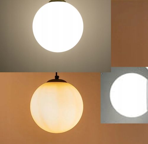 Klosz SZKLANY do lamp na E27 KULA szklana pełna biała 14cm na Arena.pl