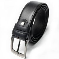 gładki, szeroki pasek męski ze skóry naturalnej