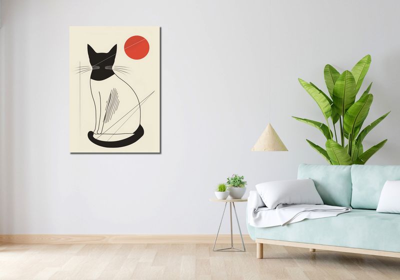 Obraz 70x100cm Czerwony Krąg zdjęcie 2