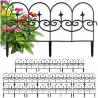 12x Płotek Ogrodowy Czarny Border Palisada Obrzeże Trawnika Grządki 714 cm