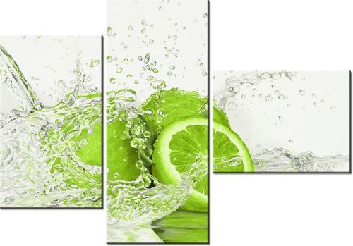 100CM 80 OBRAZ 3 ELEM LIMONKA WODZIE ŚCIENNY na Arena.pl