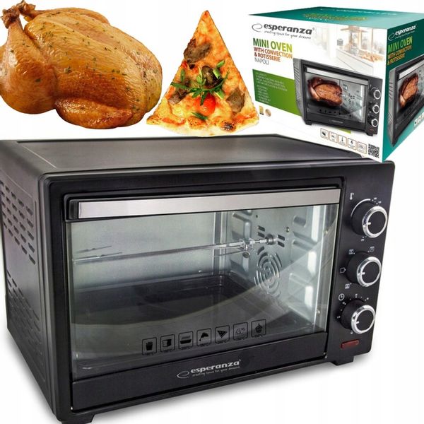 PIEKARNIK ELEKTRYCZNY Z KONWEKCJĄ ROŻNEM I RUSZTEM 25L TERMOOBIEG TERMOSTAT zdjęcie 2