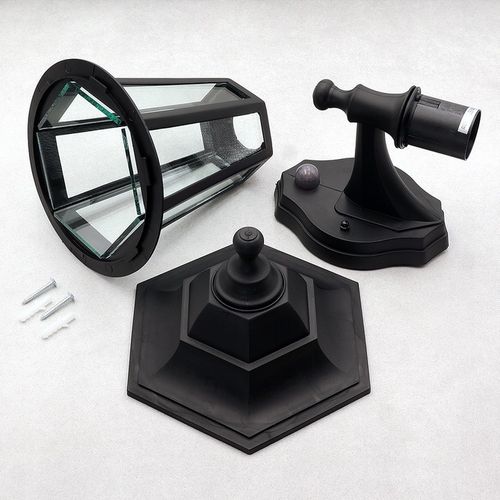 LAMPA OGRODOWA ZEWNĘTRZNA LATARNIA Z CZUJNIKIEM RUCHU I ZMIERZCHU E27 na Arena.pl