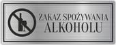 Tabliczka piktogram Grawerowana ZAKAZ ALKOHOLU