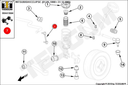 ECLIPSE ŁĄCZNIK STABILIZATORA PRZEDNIEGO D22A D27A na Arena.pl
