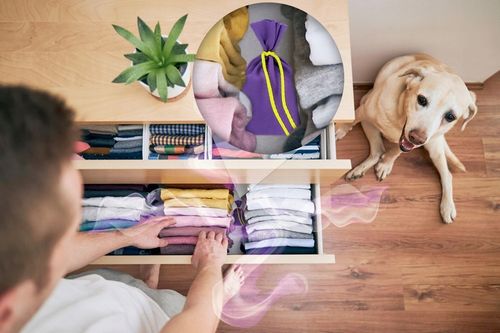 LAWENDOWY WORECZEK NA MOLE UBRANIOWE ODZIEŻOWE NO PEST x5 DŁUGIE na Arena.pl