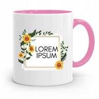 Kubek Różowy Prezent Dla Grafika Lorem Ipsum Z Nadrukiem Ze Zdjęciem