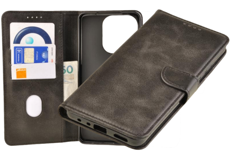 Etui portfel Wallet do Oppo A5 Pro 5G czarny zdjęcie 1