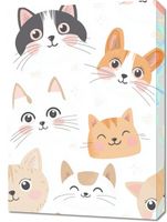 Obraz 50x70cm Wzory dla Dzieci, Dziewczynki i Chłopca - Kotki