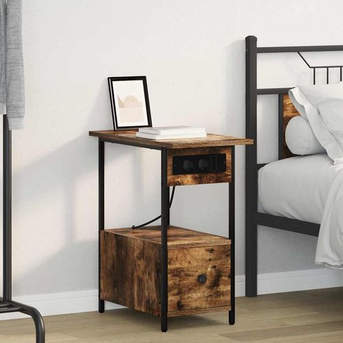 Szafka Nocna z szufladą Wędzony dąb 60 x 30 x 61 cm na Arena.pl