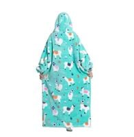 3w1 KOC BLUZA OVERSIZE GRUBA CIEPŁA PIŻAMA FUTRZAK KOC BLUZA LAMA ALPAKA