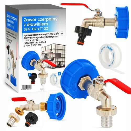 ZAWÓR MAUZERA KRAN ZBIORNIKA 1000l 3/4x1 CZERPALNY MAUSERA IBC na Arena.pl