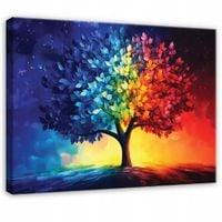 OBRAZ DRZEWO ABSTRAKCJA DO SYPIALNI SALONU KUCHNI NA PŁÓTNIE 60x40