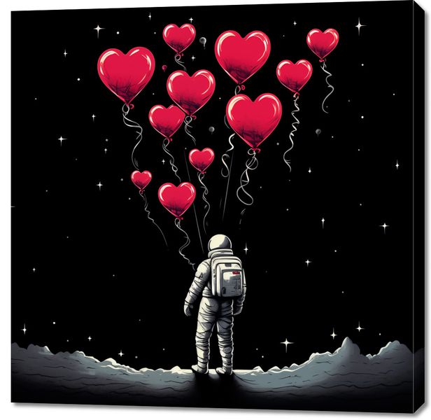 Obraz 100x100cm Astronauta Własnych Celi zdjęcie 1