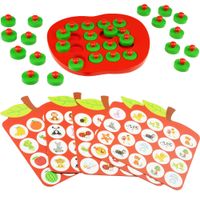 DLA DZIECI DREWNIANE GRA MEMORY JABŁUSZKO