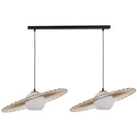 Modernistyczna LAMPA wisząca SOL 32039 Sigma metalowa OPRAWA druciana ZWIS szklana kula ball czarna biała złota