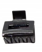 Spinka klamra akrylowa prostokąt brokatowa 5cm czarny