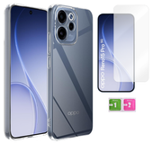 Etui silikonowe do OPPO RENO 15 PRO 5G obudowa case 2mm + szkło na ekran 9H