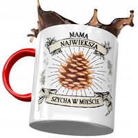 Kubek Czerwony Dla Mamy Matki Na Dzień Mamy Z Nadrukiem Ze Zdjęciem