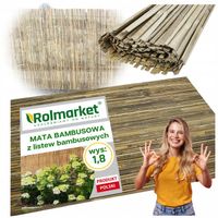 Mata Bambusowa Osłonowa Parawan Osłona Z Bambusa 1,8x3m Balkonowa Na Płot