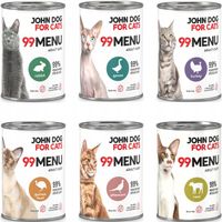 John Dog for Cats 99 Menu Karma Mokra dla Kota Mix 6x 400g Bezzbożowa