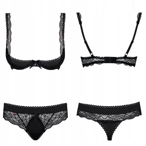 Zmysłowy komplet koronkowy. Stanik + stringi S/M na Arena.pl