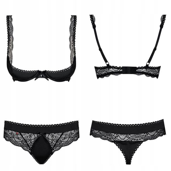 Zmysłowy komplet koronkowy. Stanik + stringi S/M zdjęcie 9