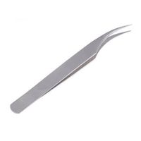 Pęseta do rzęs prosta srebrna