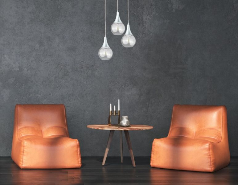 Lampa wisząca 3xE27 LACRIMA CLEAR SILVER zdjęcie 6