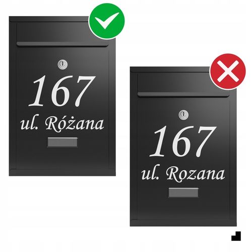 ANTYKOROZYJNA SKRZYNKA NA LISTY Z NUMEREM DOMU | POCZTOWA ADRES |A4 na Arena.pl