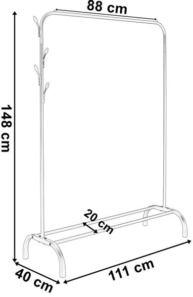 Wieszak loftowy na ubrania Feliks biały zdjęcie 8