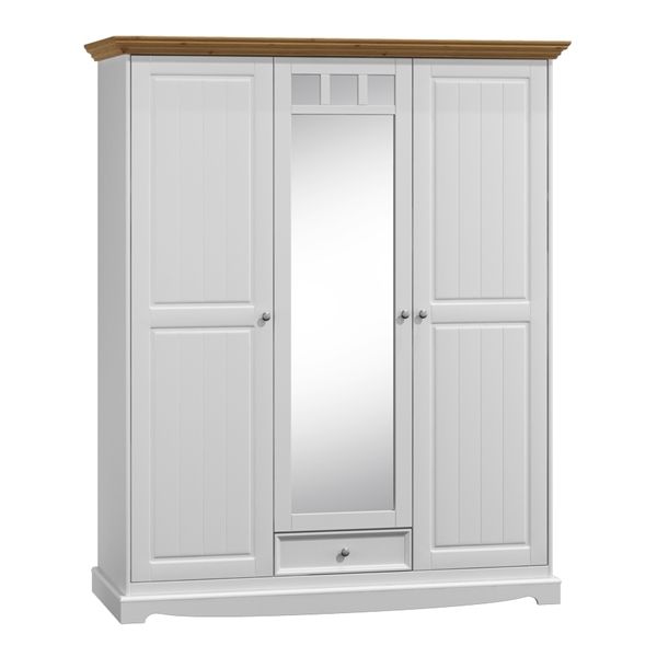 SZAFA BELLUNO 3d BIAŁA/DĄB DREWNO SOSNOWE PL012B/D zdjęcie 1