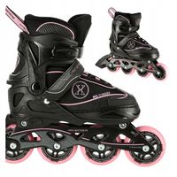 Rolki Z Regulacją Łyżworolki Różowe Rekreacyjne Kauczukowe Młodzieżowe NILS