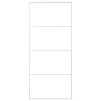 Drzwi przesuwne, szkło ESG i aluminium, 90x205 cm, białe