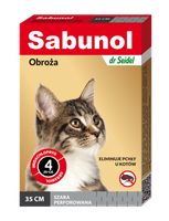sabunol obroża przeciw pchłom dla kota szara 35cm