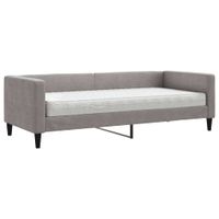 Sofa z materacem do spania, kolor taupe, 80x200 cm, tkanina
