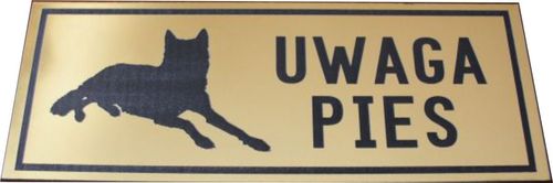 UWAGA PIES tabliczka informacyjna grawer Labrador na Arena.pl